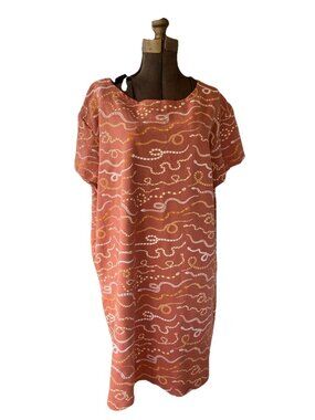 Altar Houseline Dress PDX Snake Print Shift XL Salmon Novelty Stretch Snakes